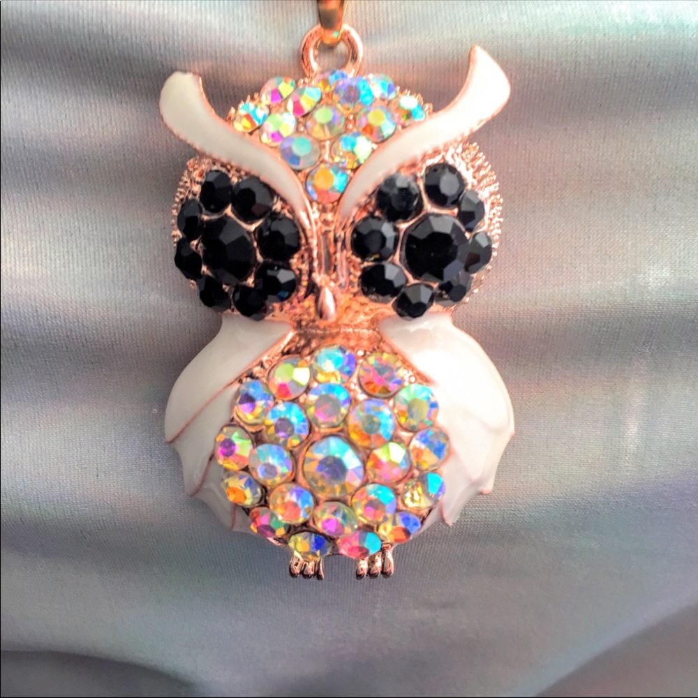 Betsey Johnson Crystal Enamel Pendant Necklace